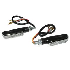 UNIVERSEL FUSE 10 LEDS TRANSPARENT - FUNKTION BREMSLICHT 80mm - H 18mm - L 28mm CE-ZULASSUNG PAAR