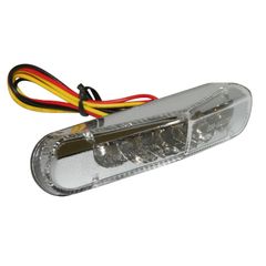 FEU 50 A BOITE - MOTO TRIANGLE TRANSPARENT LEDS SANS PLAQUE 6 ROUGES HOMOLOGUE CE