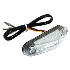 FEU 50 A BOITE - MOTO TRIANGLE TRANSPARENT LEDS 6 ROUGES HOMOLOGUE CE