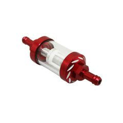 CYLINDRICAL ALU DIAM 6mm TRANSPARENT - RED