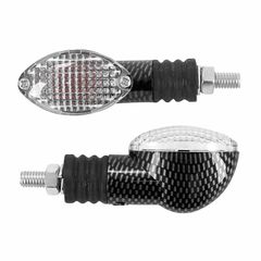UNIVERSEL MINI OVALE A AMPOULE BA9S TRANSPARENT - CARBONE L 71mm - H 28mm 38mm PAIRE