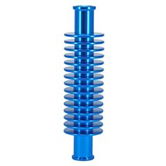 WATER ALU CNC BLAUW RONDE VORM 133x35 mm, BEVESTIGING 17 mm