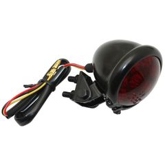 FEU 50 A BOITE - MOTO ROND ACIER ROUGE - LEDS STOP POSITION 8 ROUGES HOMOLOGUE CE