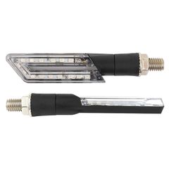 UNIVERSEL U 15 LEDS TRANSPARENT - BASE COURTE 20 ORANGE L 110mm 21,5mm PAIRE