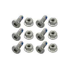 Race M8 x 25mm Ritzelschraube und Muttern Kit - 6 Stück