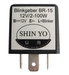 Flasher Relay SY-02, 3-Pole, 12 VDC, 1-100 Watt