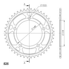 Cour RFE - 1790 44 - BLK 50 - 29064 44 164600 - 44 - Svart 44 tänder