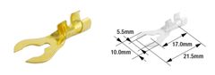 Cosses à fourche mâle Ø5.5mm type B-22 (par 100)
