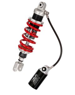 Rear mono shock external reservoir on hose Gas