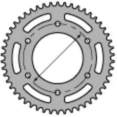 Ultraleichtes harteloxiertes Kettenrad Aluminium 4530 - 520