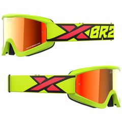 GOX FLAT OUT MIRROR FLO YELLOW/BLACK/FIRE - RED MIRROR 2023