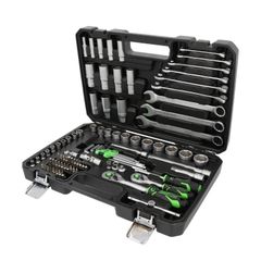 Coffret avec accessoires 1/4"+3/8", 91 pcs