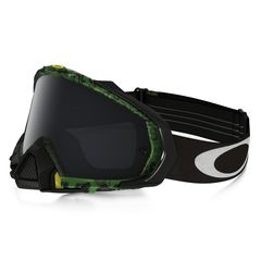 MAYHEM PRO MX  - DISTRESS TAGLINE GREEN YELLOW LENS DARK GREY 2016