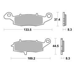 Delanteras/delanteras lado derecho de metal sinterizado EVO (según modelo)
