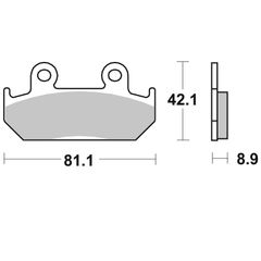 593HS metal sinterizado/trasera (especial S según modelo)