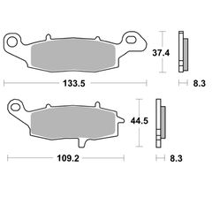 Delanteras/delanteras lado izquierdo de metal sinterizado EVO (según modelo)