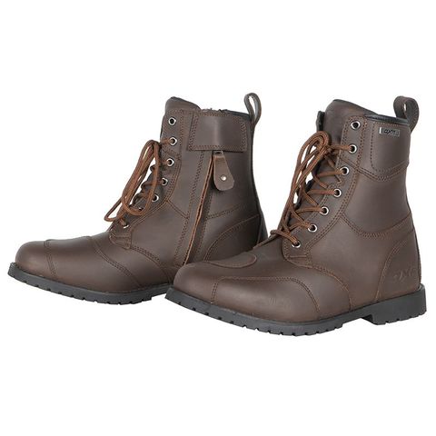 Bottes Moto Homme En Cuir - Protection Tibia/Talon/Cheville - Sport/Touring - Taille 42 - Noir - Fermeture Éclair Latérale