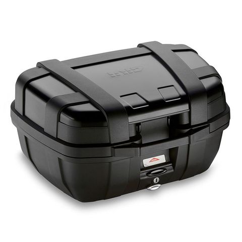 Top Case Moto 32 Litres - Valise Scooter Noire Avec Réflecteurs - Universelle Et Facile à Monter