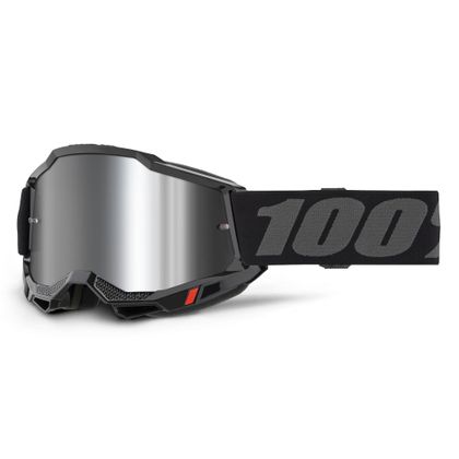 Gafas de motocross 100% ACCURI 2 Noir -  Mirror Silver 2024 - Beige / Negro