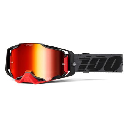 Gafas de motocross 100% ARMEGA HiPER Nekfeu - Mirror Rouge 2024 - Negro / Gris