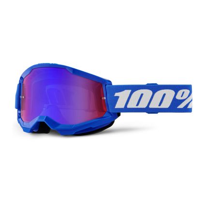 Gafas de motocross 100% STRATA 2 Bleu -  Mirror Rouge/Bleu 2024 - Azul