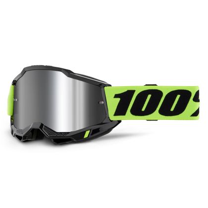 Gafas de motocross 100% ACCURI 2 Jaune Fluo -  Mirror Silver 2024 - Amarillo