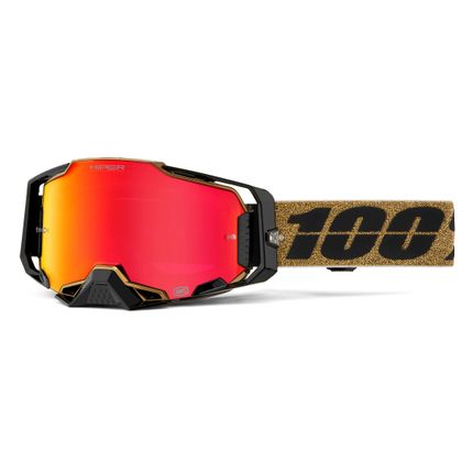 Gafas de motocross 100% ARMEGA HiPER Glory - Mirror Gold 2024 - Negro / Amarillo