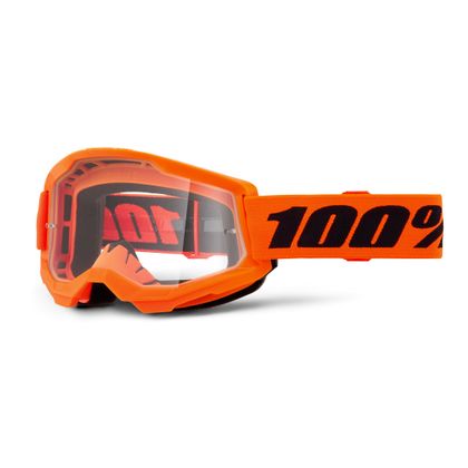 Gafas de motocross 100% Enfant STRATA 2 Orange Fluo -  Clair - Naranja