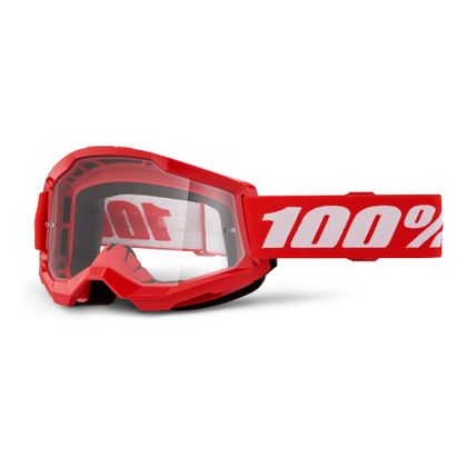 Gafas de motocross 100% STRATA 2 Rouge -  Clair 2024 - Rojo