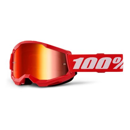 Masque cross 100% STRATA 2 Rouge -  Mirror Rouge 2024 - Rouge