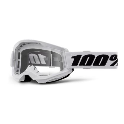 Gafas de motocross 100% STRATA 2 Blanc -  Clair 2024 - Blanco