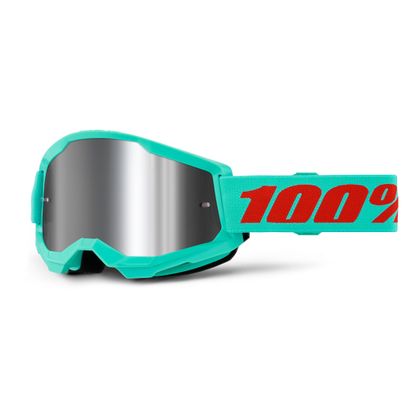 Gafas de motocross 100% STRATA 2 Maupiti -  Mirror Silver 2024 - Azul / Rojo