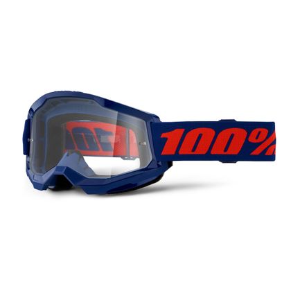 Gafas de motocross 100% STRATA 2 Navy -  Clair 2024 - Azul / Rojo