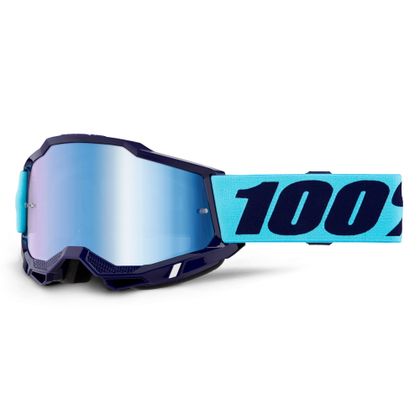 Maschera da cross 100% ACCURI 2 Vaulter -  Mirror Bleu 2024 - Blu