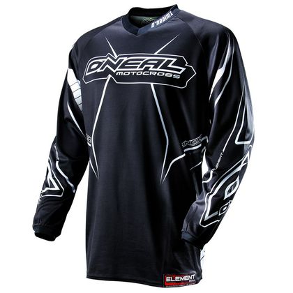 Maillot cross O'Neal ELEMENT RACEWEAR BLACK WHITE 