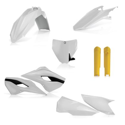 Acerbis Full Plastics kit - White / Black