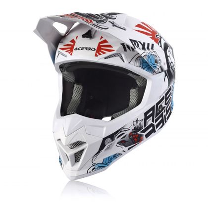 Casco de motocross Acerbis PROFILE 4 WHITE/BLUE/RED 2022 Ref : AE3091 