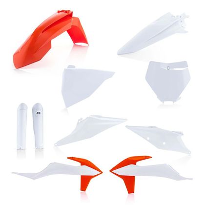 Kit de piezas de plástico Acerbis FULL KIT ORIGINAL 22 - Blanco / Naranja