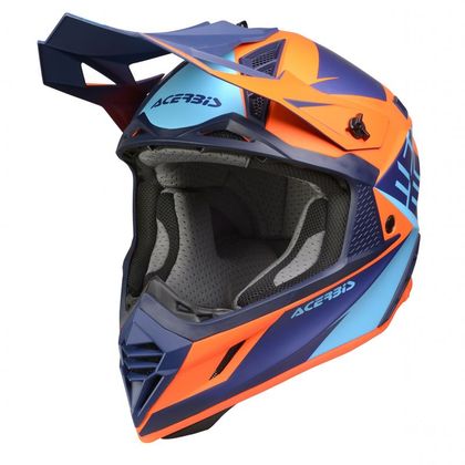 Casco de motocross Acerbis X-TRACK BLUE/ORANGE 2021 Ref : AE2502 