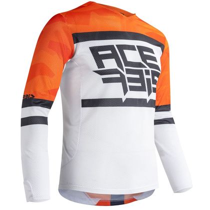 Camiseta de motocross Acerbis VENTED HELIOS ORANGE WHITE 2021 - Naranja / Blanco