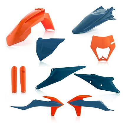 Kit plastiques Acerbis FULL KIT BLEU/ORANGE - Bleu / Orange