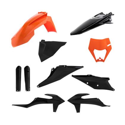 Kit de piezas de plástico Acerbis FULL KIT negro/naranja