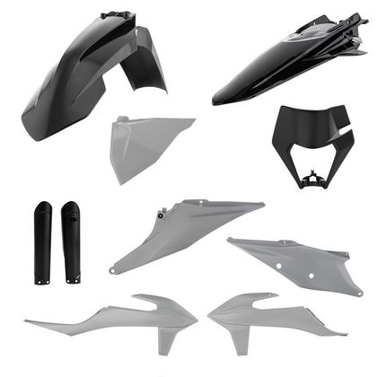Kit de piezas de plástico Acerbis FULL KIT negro/gris