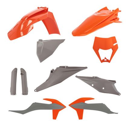 Kit de piezas de plástico Acerbis FULL KIT gris/naranja