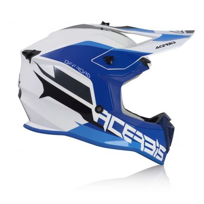 Casco de motocross Acerbis LINEAR WHITE/BLUE 2023