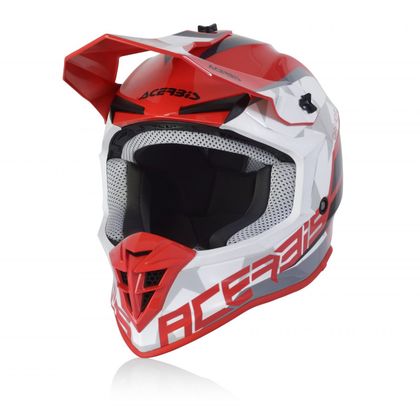 Casque cross Acerbis LINEAR RED/WHITE 2023 Ref : AE3099 