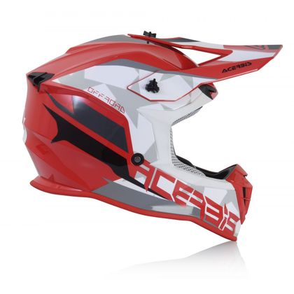 Casque cross Acerbis LINEAR RED/WHITE 2023 - Rouge / Blanc