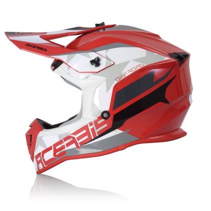 Casque cross Acerbis LINEAR RED/WHITE 2023 - Rouge / Blanc