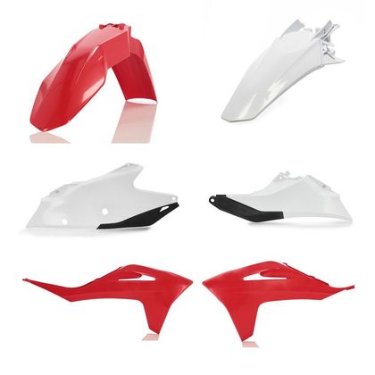 Kit plastiques Acerbis couleur origine - Rouge / Blanc