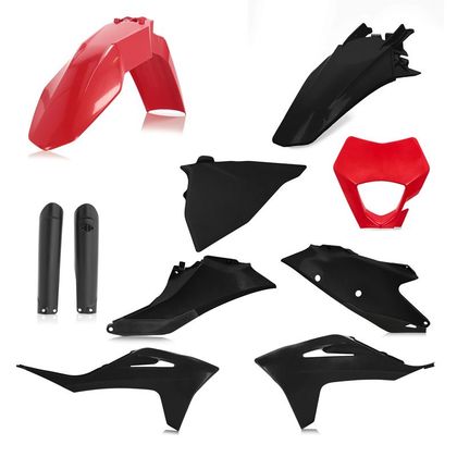 Kit de piezas de plástico Acerbis FULL KIT ROJO/NEGRO